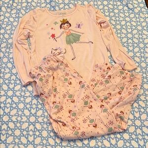 OshKosh B'gosh Pink Fairy & Cat Pajama Set
